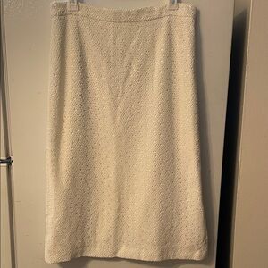 Club Monaco Size 10 100% Cotton Textured Lined Pencil Skirt